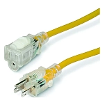 Marinco 69-150025 кабель с подсветкой и замком 7.6 m 15A 125V Yellow / Clear 33x15x8