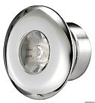 Встраиваемый LED светильник дежурного освещения 12/24В 0.3Вт 6Лм белый свет фронтальный пучок, Osculati 13.429.04