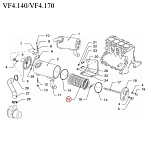 Теплообменник Vetus VFP01529 для двигателей VF4.140/VF4.170/VF5.220/VF5.250