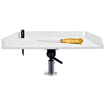 Разделочный палубный столик Taco Marine 236-P012132W 304x812мм из белого полиэтилена