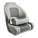 Кресло с болстером Delux Sport Flip Up, обивка винил, цвет угольный/серый Marine Rocket MR18003