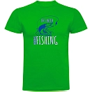 Купить Kruskis CA65500583C419 Футболка с коротким рукавом Life Is Better Fishing Green 2XL 7ft.ru в интернет магазине Семь Футов