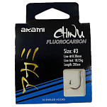 Akami 012442 Chinu Fluo Связанные Крючки Серебристый Transparent 8 