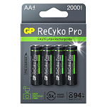 Gp batteries 125210AAHCF-C4 ReCyko Photo Flash Перезаряжаемый 2000 мАч Pro 4 единицы Аккумуляторы Черный Black