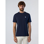 North sails 692970-0802-XS Футболка с коротким рукавом Basic Bollo Голубой Navy Blue XS