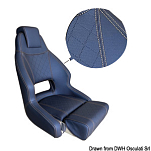 Ergonomic padded seat with Flip UP RM52 Dark blue, 48.410.20