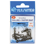 Flashmer RSFS16 Rolling+Faster Snap Вертлюги Коричневый Brown 16 