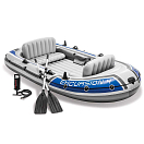 Купить Intex 68324 Excursion 4 Надувная лодка Серый Grey 4 Places  7ft.ru в интернет магазине Семь Футов