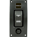 Talamex 14576028 Изогнутая панель переключателей с дополнительным переключателем на брашпиле Up-Off-Down Голубой Black