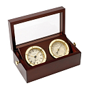 Купить Часы и барометр в деревянном футляре Nauticalia 5345 220x100x76мм из латуни 7ft.ru в интернет магазине Семь Футов