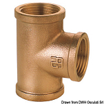 Raccordo a ".T". in bronzo F-F-F da 3/8".