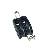 Barton marine 7805211 630kg 12 mm Двойной фиксированный шкив с канатной опорой Black 58 x 135 mm