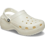 Crocs 207241-0wv-w7 Деревянные башмаки Classic Platform Glitter Chalk 35x25x15 EU 37