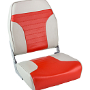 Кресло складное мягкое ECONOMY с высокой спинкой, цвет серый/красный Springfield 1040665