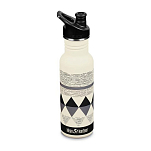 Klean kanteen 1008925 Classic Бутылка из нержавеющей стали 532ml Спорт крышка Белая Pepper Ridge