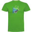Купить Kruskis CA65500383K132 Футболка с коротким рукавом Fish Зеленый Green L 7ft.ru в интернет магазине Семь Футов