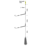 Kinetic F180-243-090-UNIT Sabiki Classic 90g Рыболовное Перо Серебристый White Pearl 1/0