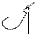 VMC 31VM7348TKM4/04 7348TK Tokyo Rig 2 Pcs Крюк Серебристый Black Nickel 4/0 
