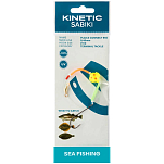 Kinetic F178-010-039 Sabiki Plaice Connect Связанные Крючки Бесцветный Yellow 1/0 