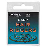 Drennan HECHR014 Carp Hair Rigger Крючки С Одним Глазком Black Nickel 14