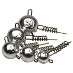 Kinetic F604-259-158 Screw In Джиг-голова 2 единицы Серебристый Zinc 30 g 