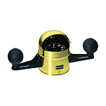 Компас Ritchie Navigation Globemaster D-6-S 12В Ø152мм карта на 2° с точками/2°/5° со стальными квадрантными корректорами и козырьком с подсветкой хромированная латунь