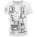 Hotspot design 010001405-XXL Футболка с коротким рукавом Spinner List Белая White 2XL