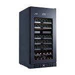 Винный шкаф двухзонный компрессорный Libhof Sommelier SRD-94 Black 595х680х1215мм на 94 бутылки черный встраиваемый/отдельностоящий