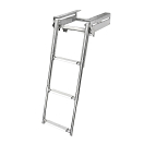 Купить Трап телескопический Poseidon 040140WT 709х291мм выдвижной с фиксирующим механизмом 3 белых ступени 7ft.ru в интернет магазине Семь Футов