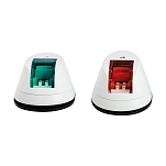 Комплект бортовых огней Easterner C91004LED_pkg_6 красный/зелёный светодиодные 112,5° 12В 0,14+0,09А 90x55мм в корпусе из белого пластика упаковка из 6 штук