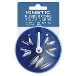 Kinetic F650-259-275 Резиновый сердечник Серебристый Zinc 4/6/8/10/12 g 