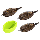 Купить Mikado AMFN03L-SET30 Method Douglas L+Mould Set Кормушка фидерная прикормочная Коричневый Brown 30 g 7ft.ru в интернет магазине Семь Футов