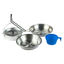 Купить Aktive 52795 Camping Life Style установленный 4 Единицы Серебристый Alluminium / Blue 7ft.ru в интернет магазине Семь Футов
