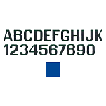 International letterfix 5959016F F Наклейки с буквами Голубой Blue 150 mm 