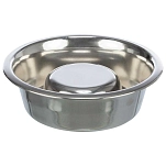 Trixie 25251 миска Slow Feeding 1.1L Серебристый Steel