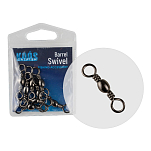Koos 79755050 Barrel Вертлюги Бесцветный  Black 5/0