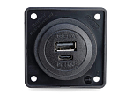 BERKER 926052503 Двойной разъем USB / 1x USB-A / 1x USB-C / черный