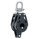 Купить Harken 2639 Carbo 40 Mm Двойной поворотный шкив с дужкой Черный Black / Silver 7ft.ru в интернет магазине Семь Футов
