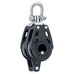 Harken 2639 Carbo 40 Mm Двойной поворотный шкив с дужкой Черный Black / Silver