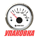 Указатель температуры масла 50-150 гр., белый циферблат, нержавеющий ободок, д. 52 мм, Marine Rocket (упаковка из 10 шт.) TGA0150WSMR_pkg_10