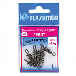 Flashmer RSAP4 Rolling A Agrafe Peggy Вертлюги Черный Black 4 