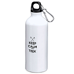Kruskis MD4049S101S095 Keep Calm And Trek 800ml Алюминиевая бутылка Бесцветный White