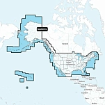Navionics 155-010C136630 Морская карта побережья США и Канады NAUS001L Clear