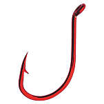 Mustad 92554NP-NR-3/0-U07 Beak Big Red Крючки С Одним Глазком Красный Nickel Red 3/0