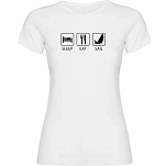 Kruskis 11502102xxls100 Футболка с коротким рукавом Sleep Eat And Sail White 30x25x2 2XL