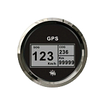 Спидометр-компас цифровой с GPS 12-24В 0-999 км/ч Ø96x55мм Ø85мм черный-серебристый с подсветкой и 32-канальной антенной, Osculati 27.781.03