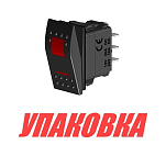 Переключатель трехпозиционный ON-OFF-ON 4Р с подсветкой, Marine Rocket (упаковка из 50 шт.) 4620136040273_pkg_50