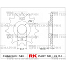 Купить Звезда для мотоцикла ведущая C4174-16 RK Chains 7ft.ru в интернет магазине Семь Футов