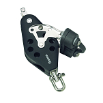 Barton marine 7802631 370kg 8 mm Тройной поворотный шкив с канатной опорой/зажимом Серебристый Black 145 mm 