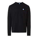 Купить North sails 692902-0999-M Футболка с длинным рукавом Logo Черный Black S 7ft.ru в интернет магазине Семь Футов